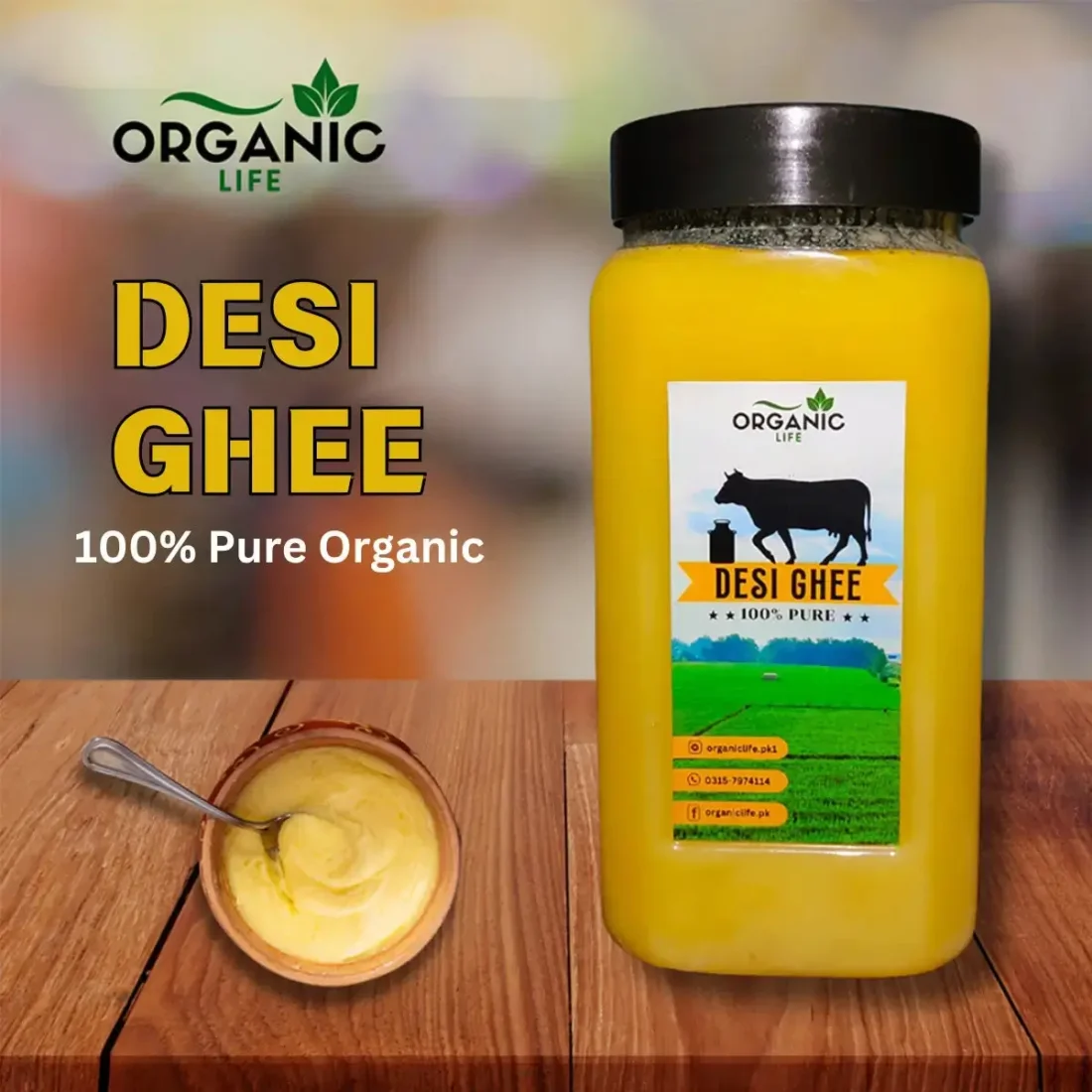 Desi Ghee Pure Organic 1 Kg (Cow)