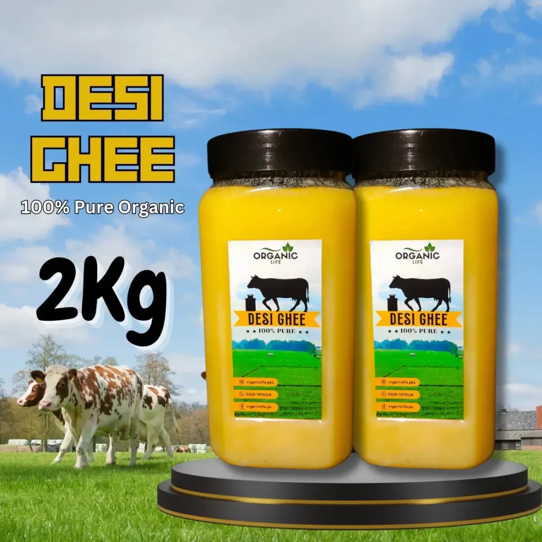Desi Ghee Pure Organic 2 Kg (Cow)